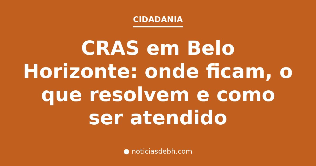 Fachada de um CRAS, Centro de Referência de Assistência Social, em Belo Horizonte